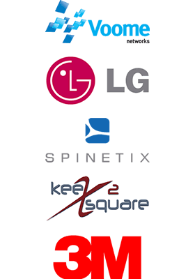 Partner Evento: Voome, KeeSquare, SpinetiX, LG, 3M