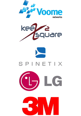 Partner Evento: Voome, KeeSquare, SpinetiX, LG, 3M